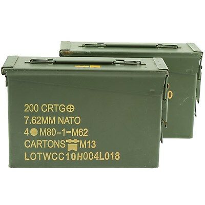 .30 Caliber Ammo Can, Military Surplus, Grade 1 (2 Pack)